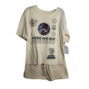 super mario boys short sleeve shirt & shorts outfit size 5